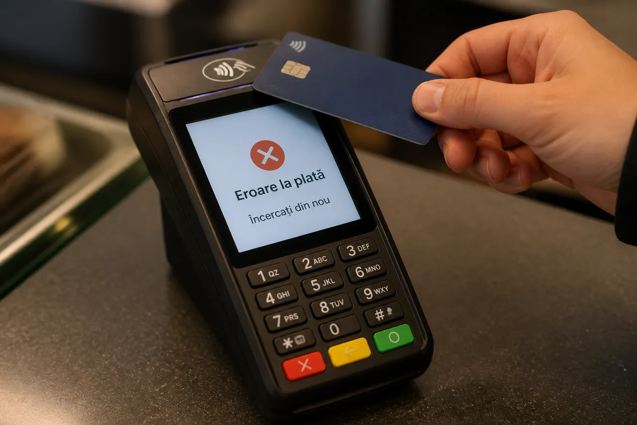 eroare la citirea cardului contactless de către terminal