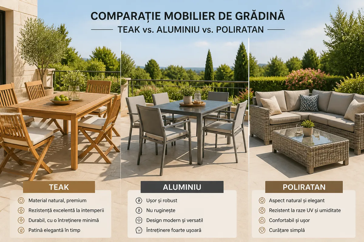 materiale mobilier exterior rezistent la soare