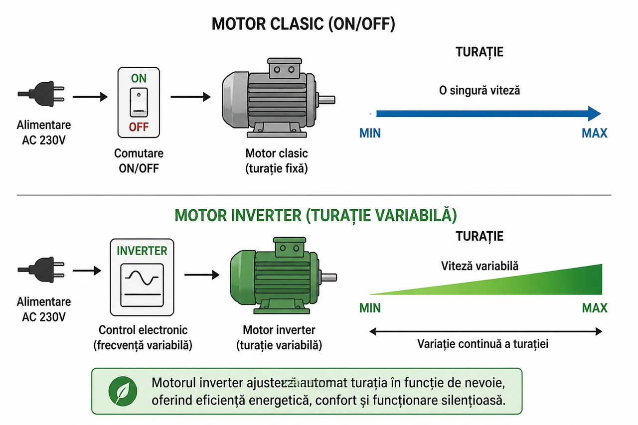 tehnologie inverter electrocasnice explicație