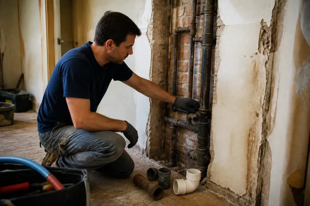 Țevile vechi de fontă într-o casă renovată se păstrează sau se înlocuiesc