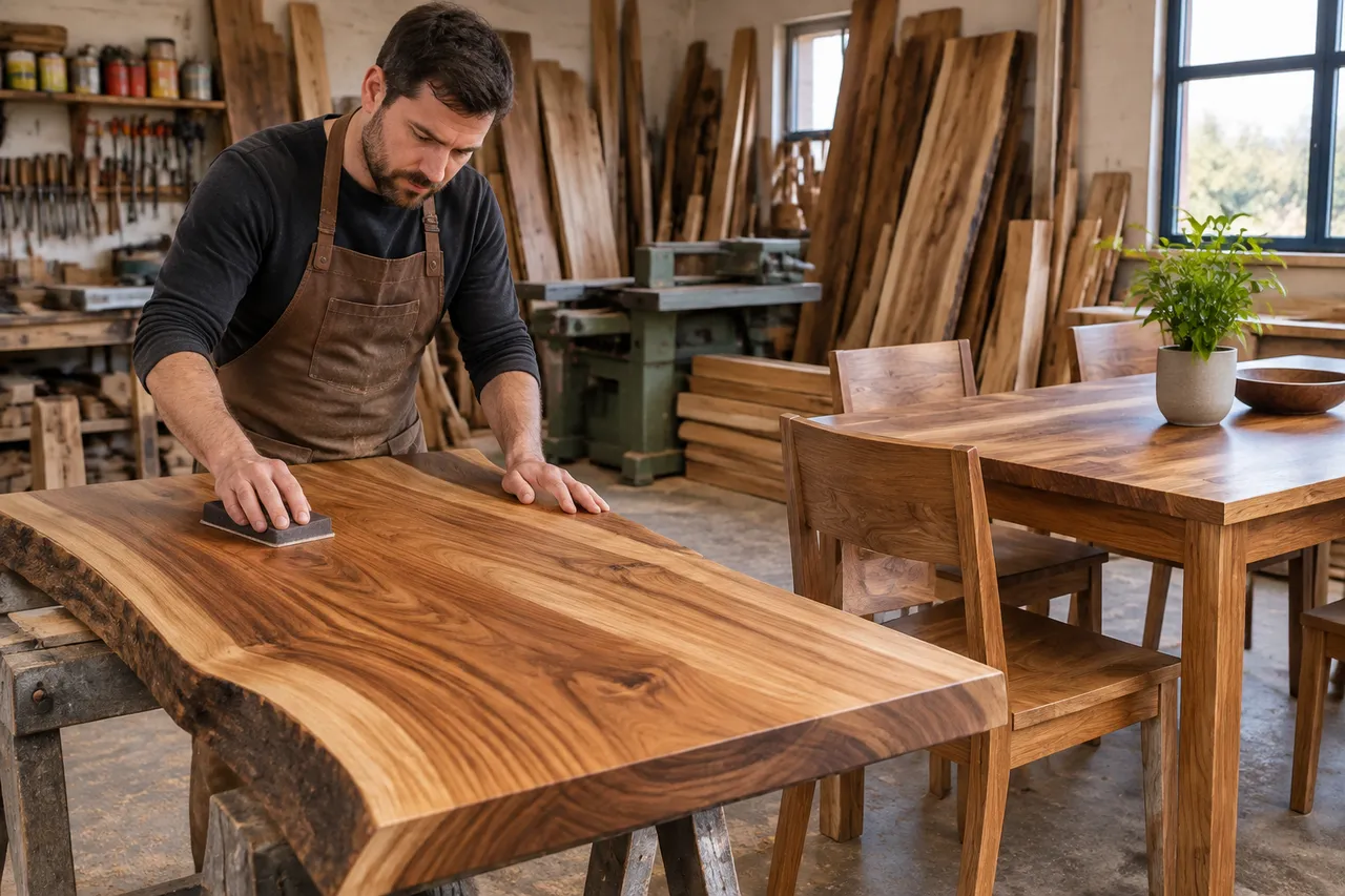 lemn de salcâm pentru mobilier de exterior