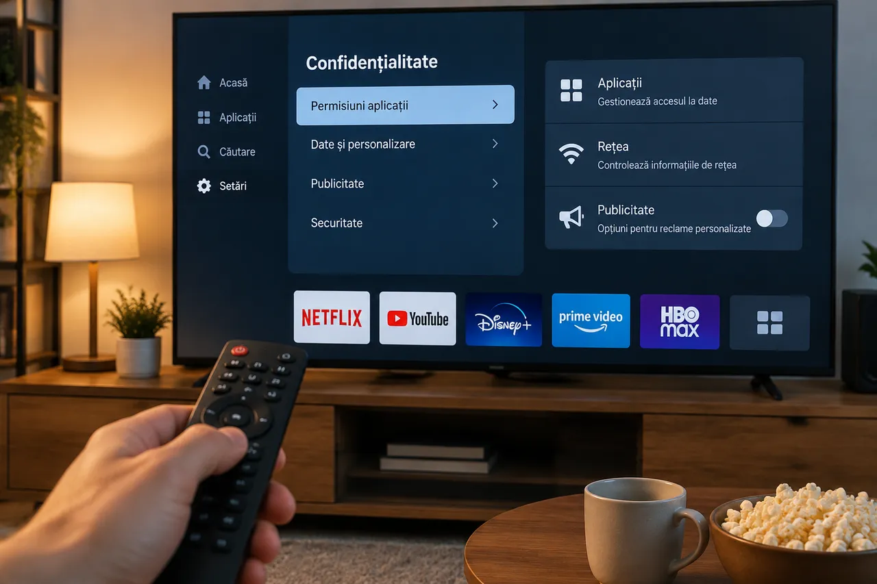 setări confidențialitate televizor smart