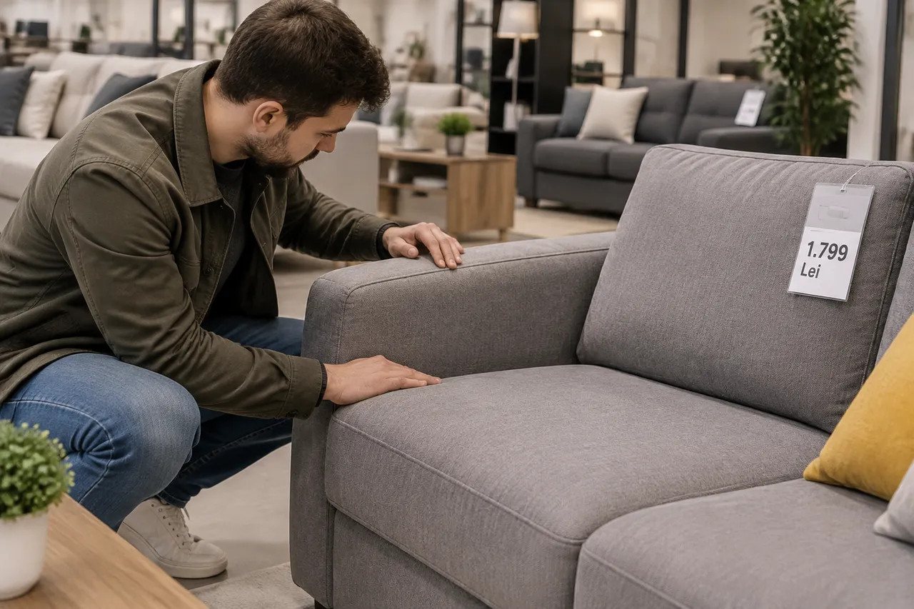verificare produs mobilier outlet înainte de cumpărare